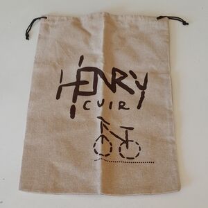 Henry Cuir Drawstring Bag dust bag purse shoes handbag travel dustbag